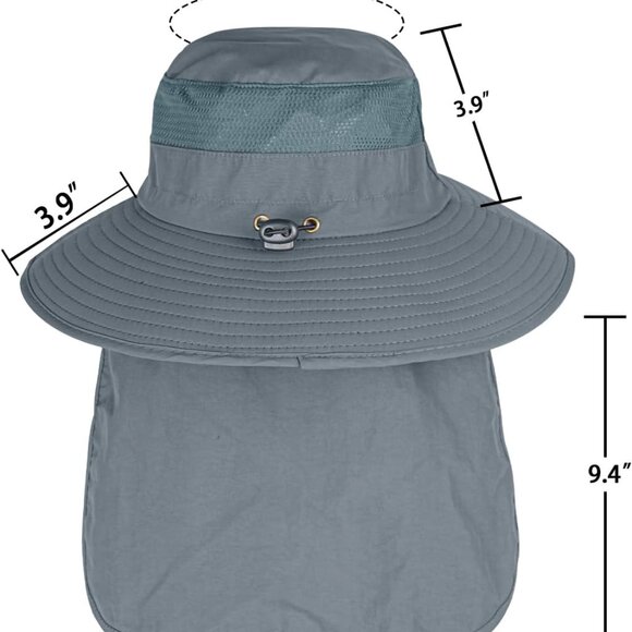 Sun Hats for Men Women Fishing Hat UPF 50+ Breathable Wide Brim Bucket Hats Summ - Picture 6 of 6